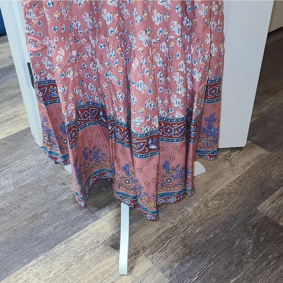 Floral Strapless Boho Maxi Dress - Picture 4 of 12